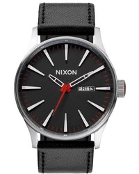 Nixon The Sentry Leather Watch 42mm