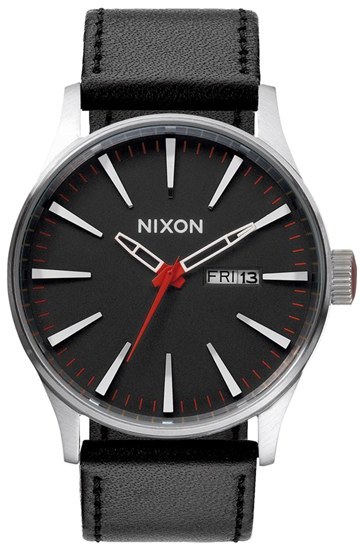 Nixon The Sentry Leather Watch 42mm, $150 | Nordstrom | Lookastic