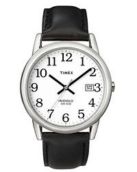 Timex Watch Black Leather Strap T2h281um