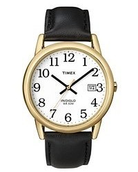Timex Watch Black Leather Strap T2h291um