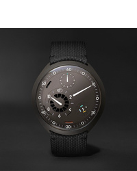 Ressence Type 2a Mechanical 45mm Titanium And Leather Watch With Smart Crown Technology
