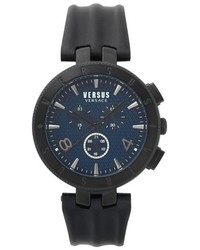 Versace Versus Versus By Logo Chronograph Leather Strap Watch 44mm