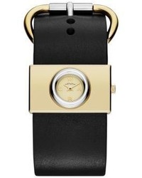 Marc by Marc Jacobs Viv Two Tone Stainless Steel Leather Strap Watch