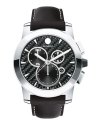 Movado Vizio Chronograph Leather Watch