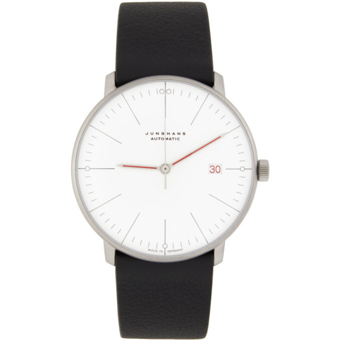 Junghans White And Black Max Bill Automatic Watch, $1,325 | SSENSE ...