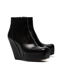 Rick Owens Black Concealed Wedge 110 Leather Boots