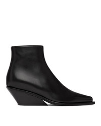 Ann Demeulemeester Black Wedge Heel Ankle Boots