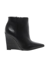 Carvela Share Leather Slim Wedge Pointed Ankle Boots