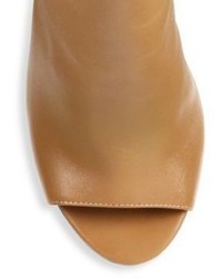 Tory Burch Grove Open Toe Leather Wedge Booties
