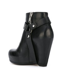 Rick Owens Harness Wedge Ankle Boots