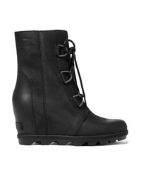 Sorel Joan Of Arctic Wedge Ii Waterproof Leather And Rubber Ankle Boots