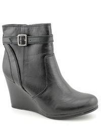 Kenneth Cole Reaction Kenneth Cole Flirt Much Wedge Faux Leather Fashion Ankle Boots