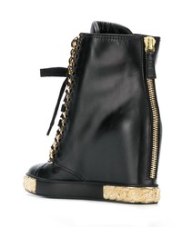 Casadei Lace Up Wedge Boots