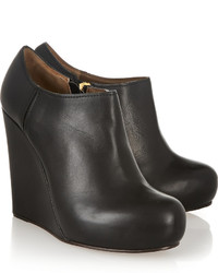 Marni Leather Wedge Ankle Boots