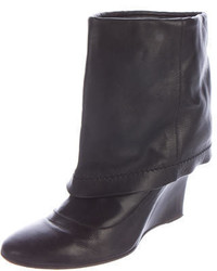 Marc Jacobs Leather Wedge Ankle Boots