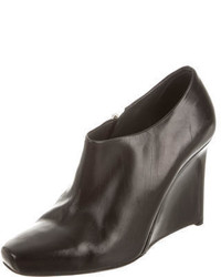 Calvin Klein Collection Leather Wedge Ankle Boots