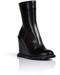 Jil Sander Leather Wedge Ankle Boots