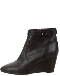 Loeffler Randall Leather Wedge Ankle Boots