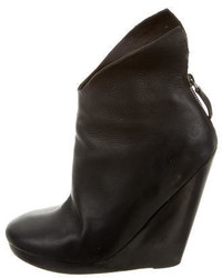 Marsèll Leather Wedge Ankle Boots