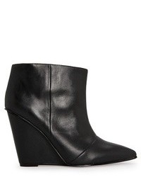 Mango Outlet Wedge Leather Ankle Boots