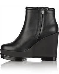 Robert Clergerie Sarla Leather Wedge Ankle Boots