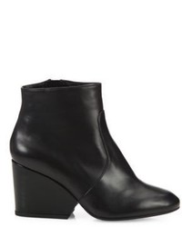 Robert Clergerie Toots Leather Wedge Booties