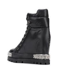 Casadei Wedged Lace Up Boots