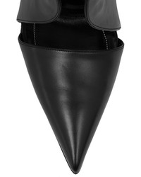 Balenciaga Cutout Leather Wedge Pumps