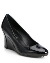 Tod's Patent Leather Wedge Pumps