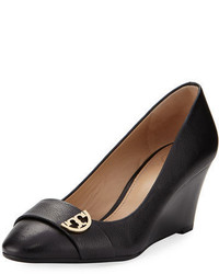 Tory Burch Sidney Crinkled Leather Wedge Pump