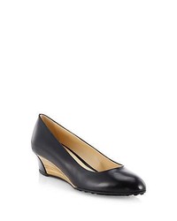 Tod's Leather Wedge Pumps