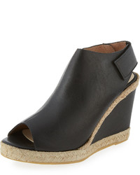 Andre Assous Andr Assous Beatrice Leather Wedge Sandal Black