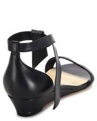 Alexandre Birman Atenah Woven Leather Demi Wedge Sandals