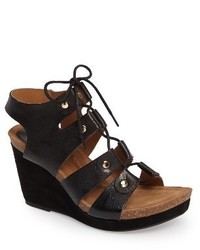 Sofft Carita Lace Up Wedge Sandal