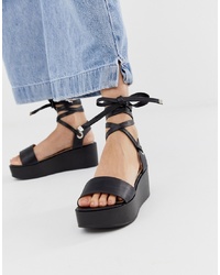 RAID Denise Black Flatform Sandals