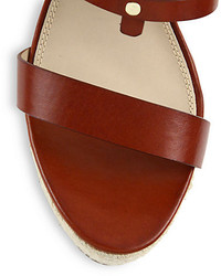 Diane von Furstenberg Gabby Espadrille Wedge Leather Sandals