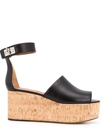 Givenchy Shark Lock Wedge Sandals