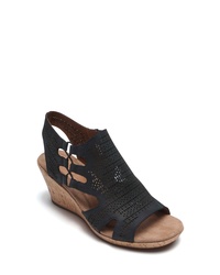 Rockport Cobb Hill Janna Perforated Wedge Sandal