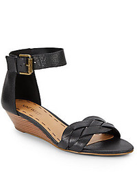 Nine West Valci Leather Ankle Wedge Sandals