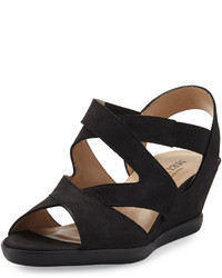 Sesto Meucci Noreen Crisscross Wedge Sandal Black