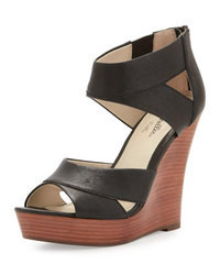 Seychelles Give It Back Leather Wedge Black