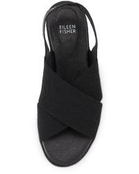 Eileen Fisher Trek Crisscross Wedge Sandal