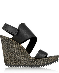 Pedro Garcia Vica Textured Leather Wedge Sandals