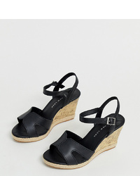 New Look Wide Fit Wedges In Black