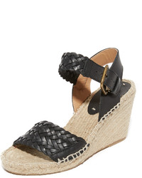 Soludos Woven Leather Wedge Espadrilles