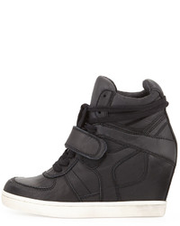 Ash Cool Ter Leather Wedge Sneaker Black
