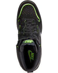 Nike Dunk Sky Hi Cut Out Premium Sneakers In Blackbolt