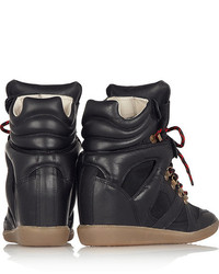 Etoile Isabel Marant Isabel Marant Toile Buck Leather And Suede Wedge Sneakers
