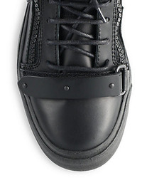 Giuseppe Zanotti Leather High Top Wedge Sneakers