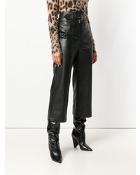 Patrizia Pepe Cropped Faux Leather Trousers